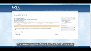 MyUCLA Tutorial: Change Units