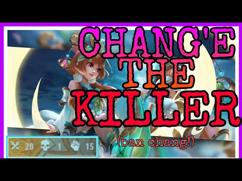 CHANG'E ULTRA DAMAGE 100% GAMEPLAY (20 KILLS) : CHANG'E OFFLANE IS REAL! FLAME SHOT CHANG'E | MLBB