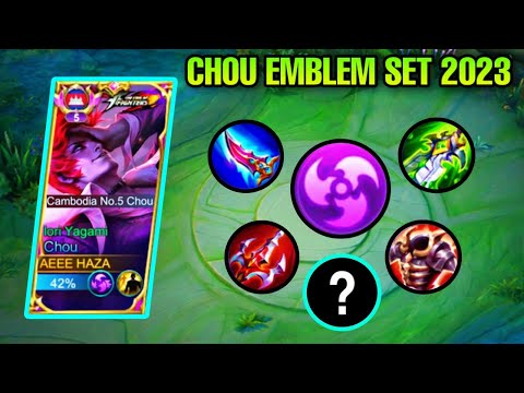 CHOU TOP GLOBAL EMBLEM SET 2023 AND BUILD / CHOU NEW META GAMEPLAY - Mobile Legends