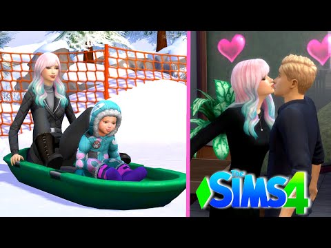 Mom Vacation with Baby Goldie & First Kiss in Sims 4