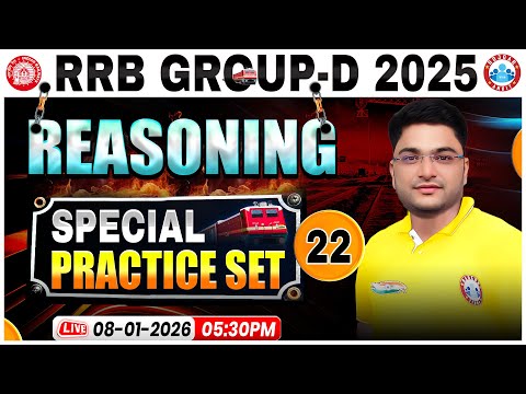 RRB Group D 2025 | RRB Group D Reasoning Practice Set 22 | Group D Reasoning By Shobhit Sir