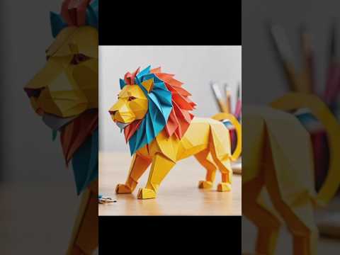How to Make a Lion with Origami (EASY STEP BY STEP)