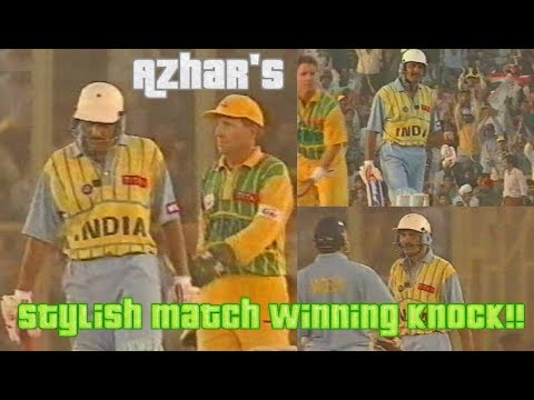 Mohammad Azharuddin Stylish 94 vs Australia 1996 Titan Cup | Azhar's Fabulous Match Winning Knock!!