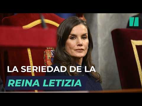 La SERIEDAD de la REINA LETIZIA en el acto de la Constitución: solo LEONOR le saca una SONRISA