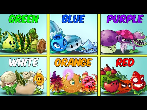 PvZ 2 Battlez - Random 6 Colorful Team Plant - Which Team Plant Will Win?