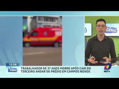 Homem de 37 anos morre ao limpar vidros de prédio em Campos Novos SC