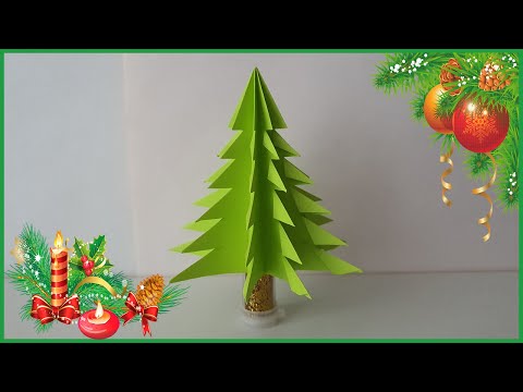 DIY Christmas tree made of paper / Ёлка из бумаги своими руками / Новогодний декор 2021 / NinTe DIY