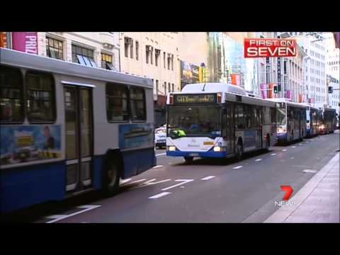 Seven News Sydney - 9 out of 10 Sydney Buses run late in CBD (29/4/2013)