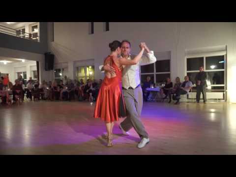  Susanne Opitz  and  Rafael Busch  are  dancing  to  the  milonga  "  Milonga De Mis Tiempos  "  by  Francisco Canaro  at  Fyns Tango Festival  in  2016