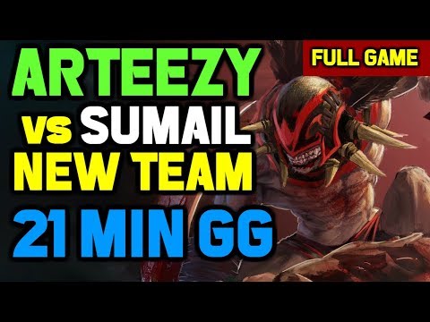 OMG! Arteezy Bloodseeker Total Domination Zero Death - EG vs Quincy Crews