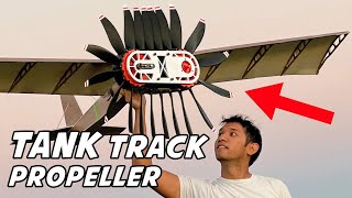 Weird Airplane Experiments (tank tread propeller, spring plane, multi-wing plane)