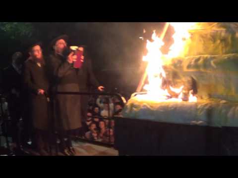 Lelov Rebbe Lighting The Fire On Lag Beomer 2016