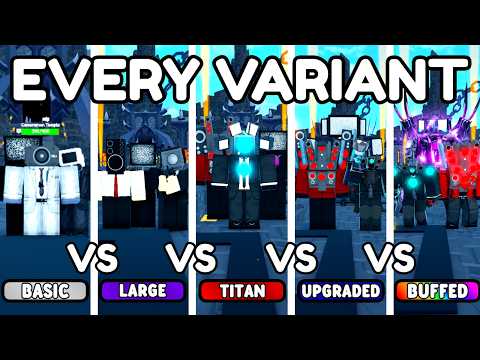 BASIC VS LARGE VS TITAN VS UPGRADED VS BUFFED TRIO (Toilet Tower Defense)