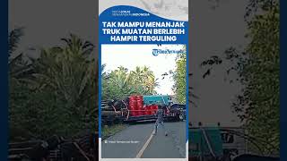 Mobil Bermuatan Bahan Peledak di Gunung Lifao Morotai Terbalik Gegara Kelebihan Muatan