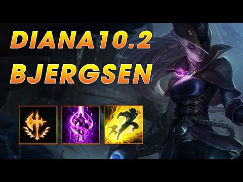 Bjergsen Diana Mid vs Zoe Yassuo - Patch 10.2 Season 10 - NA Master Solo Queue