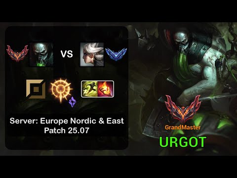 Urgot Top vs Camille - EUNE GrandMaster - Patch 25.07