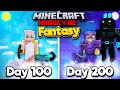 I Survived 200 Days in a FANTASY WORLD in Hardcore Minecraft... Here's What Happened