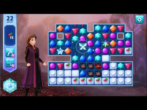 Disney Frozen Adventures Level 124 - NO BOOSTERS ❄️👸⛄ | SKILLGAMING ✔️