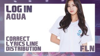 LOG IN (로그인) - AQUA (아쿠아) | CORRECT LYRICS LINE DISTRIBUTION [PERFECT ACCURACY]