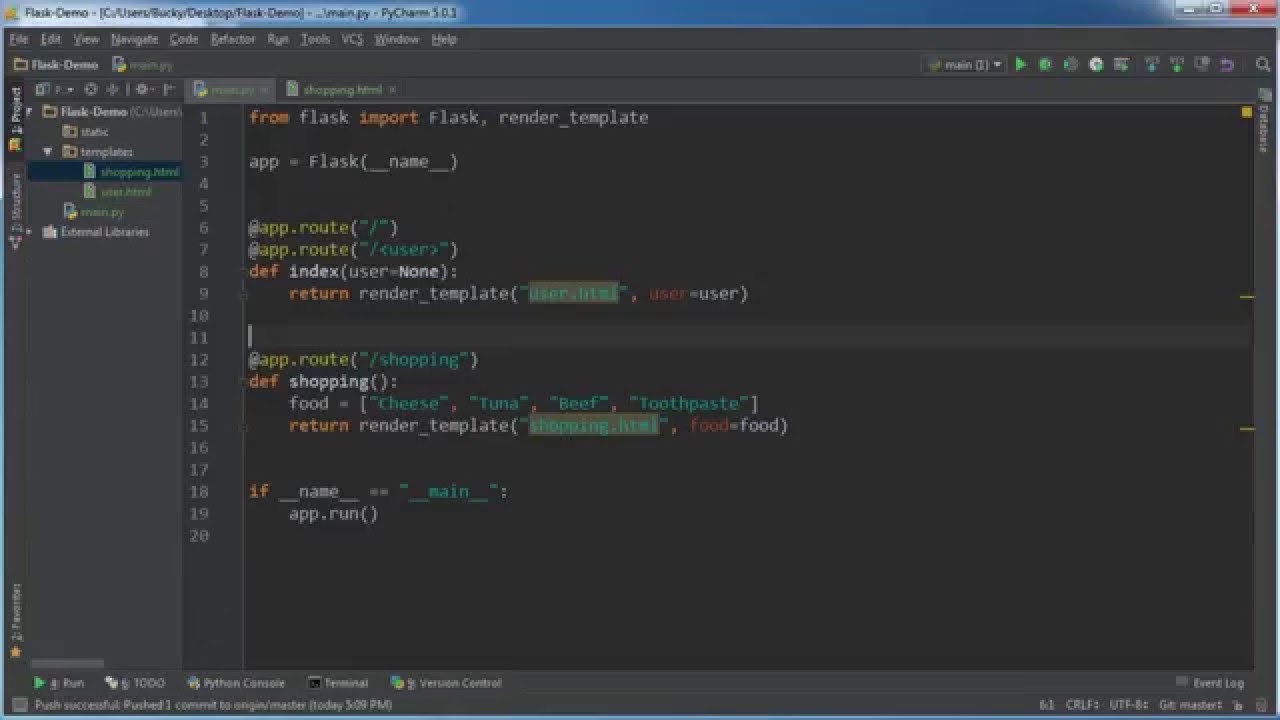 Flask Web Development with Python Tutorial - 7 - Passing Objects into Templates