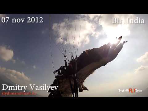 Vulture vs Paraglider, Bir, India, 2012