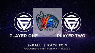 PLAYER ONE vs PLAYER TWO - O'BLARNEYS IRISH PUB - TABLE 3 | EvoSports