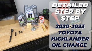2020-2023 Toyota Highlander oil change Step By Step Canister filter
