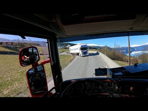 POV Driving Scania R440 - Fv60, Fv692 Very hard climb