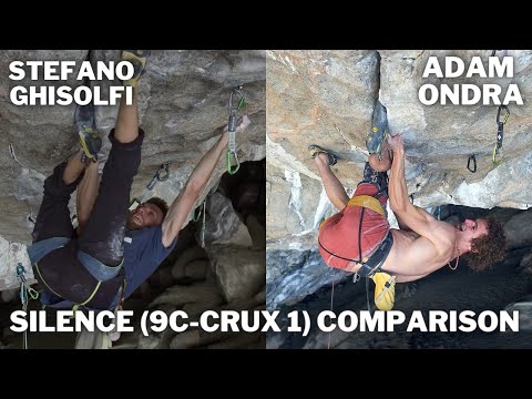 STEFANO GHISOLFI & ADAM ONDRA | SILENCE 9C FIRST and HARDEST CRUX COMPARISON