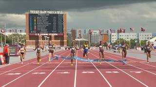 Gatineau's Audrey Leduc competes in the Lone Star Grand Prix 100m race