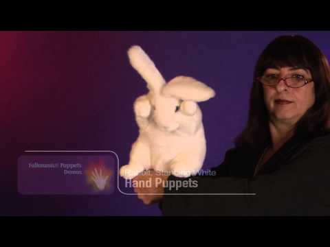 Rabbit, Standing White Hand Puppet