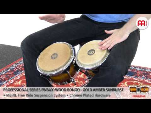 Professional Series FWB400 Wood Bongo - Gold Amber Sunburst - FWB400GAB