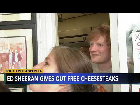Ed Sheeran Made Philly Cheesesteaks For Fans