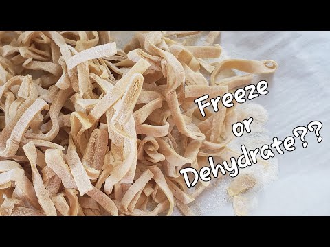 Homemade pasta recipe & Dehydrate or Freeze??