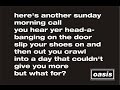 Oasis- Sunday Morning Call (Lyrics)