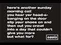 Oasis- Sunday Morning Call (Lyrics) 