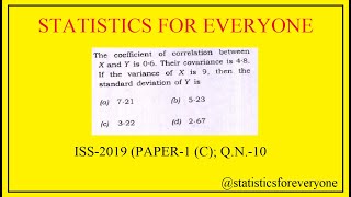 ISS 2019 Question (Correlation) #statistics