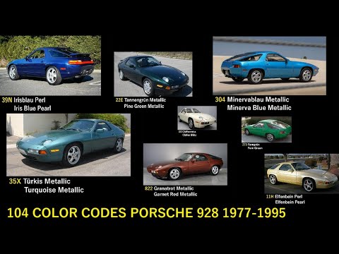 51. FACTORY COLORS PORSCHE 928 1977 - 1995