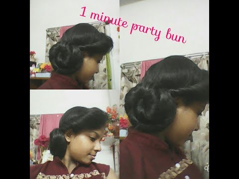 One minute easy and quick hair bun