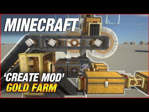 Monkeyfarm - Automatic Gold Farm | Minecraft Create Mod Tutorial