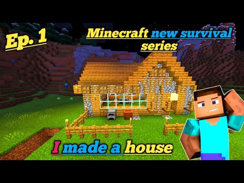 Kaptaan. com - Minecraft new survival series // I made a house // Minecraft pocket edition gameplay // #minecraft
