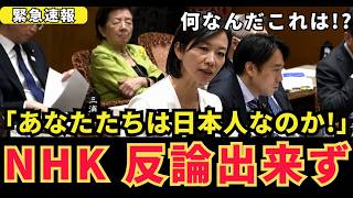 【日本ニュース】 「あなたたちは日本人なのか!」参政党の梅村議員が国会でNHKの「反日報道」を徹底追及！