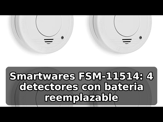 Vídeo relacionado con Smartwares Detector de Humo FSM-11516 - Sensor fotoeléctrico - Batería reemplazable 5 años