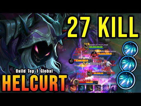 27 Kills!! New Helcurt One Shot Build, Shutdown All Enemies!! - Build Top 1 Global Helcurt ~ MLBB