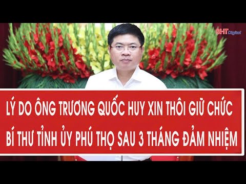 The reason Mr. Truong Quoc Huy resigned from the position of Secretary of the Phu Tho Provincial ...