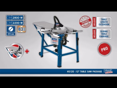 Staklės diskinio pjovimo HS120o 230V, Scheppach video