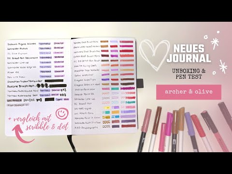 Archer & Olive Bullet Journal 2023 TEST & UNBOXING vs. Scribble & Dot - BUJO Review Deutsch