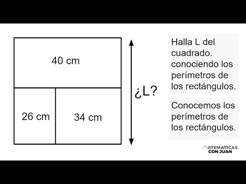 ¿SABES HALLAR EL LADO DEL CUADRADO? Conocemos el perímetro de rectángulos interiores.