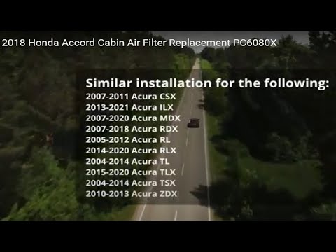 2018 Honda Accord Cabin Air Filter Replacement PC6080X