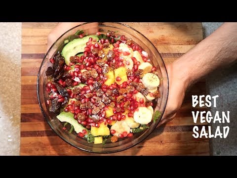 , title : 'The BEST VEGAN SALAD Recipe + Healthy Vegan Salad Dressing!'